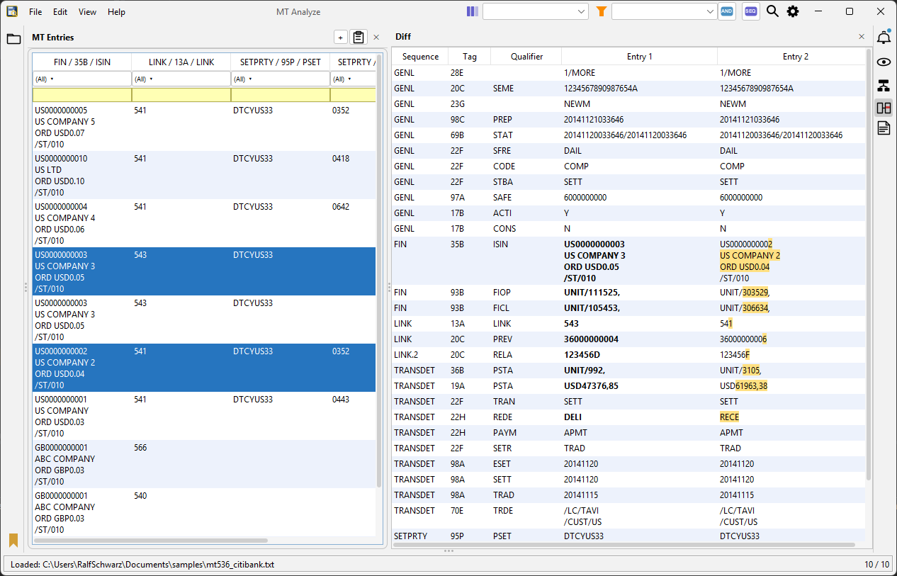 MT Analyze Screenshot